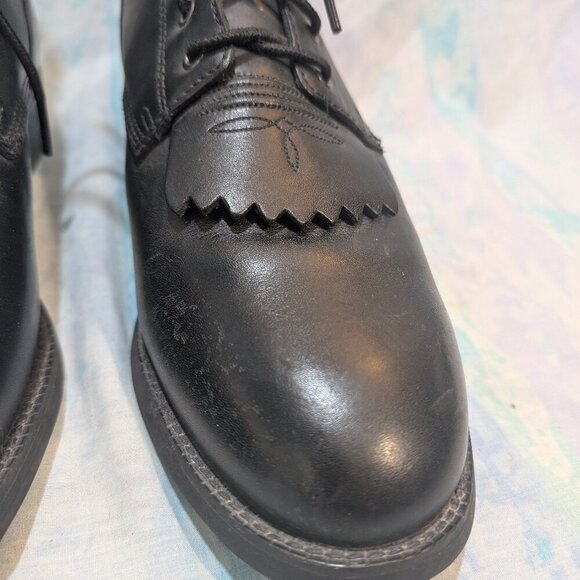 Ariat Heritage Lacer II Black Leather Lace-Up Boots - US 9.5 EE / EUR 42.5 W - Picture 2 of 10